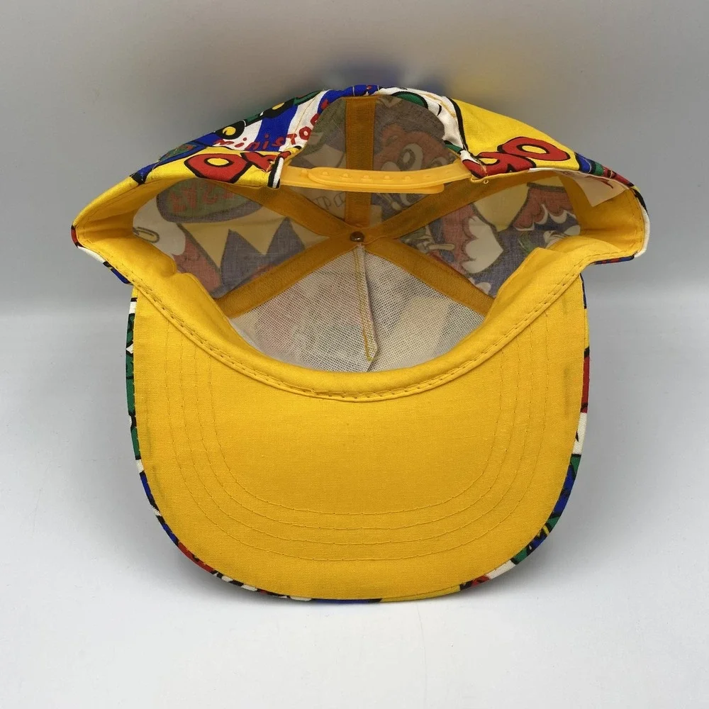 Vintage Ministerrn Hat Cap Snap‎ Back Boys Colorful Cartoon Graphics 90s Youth